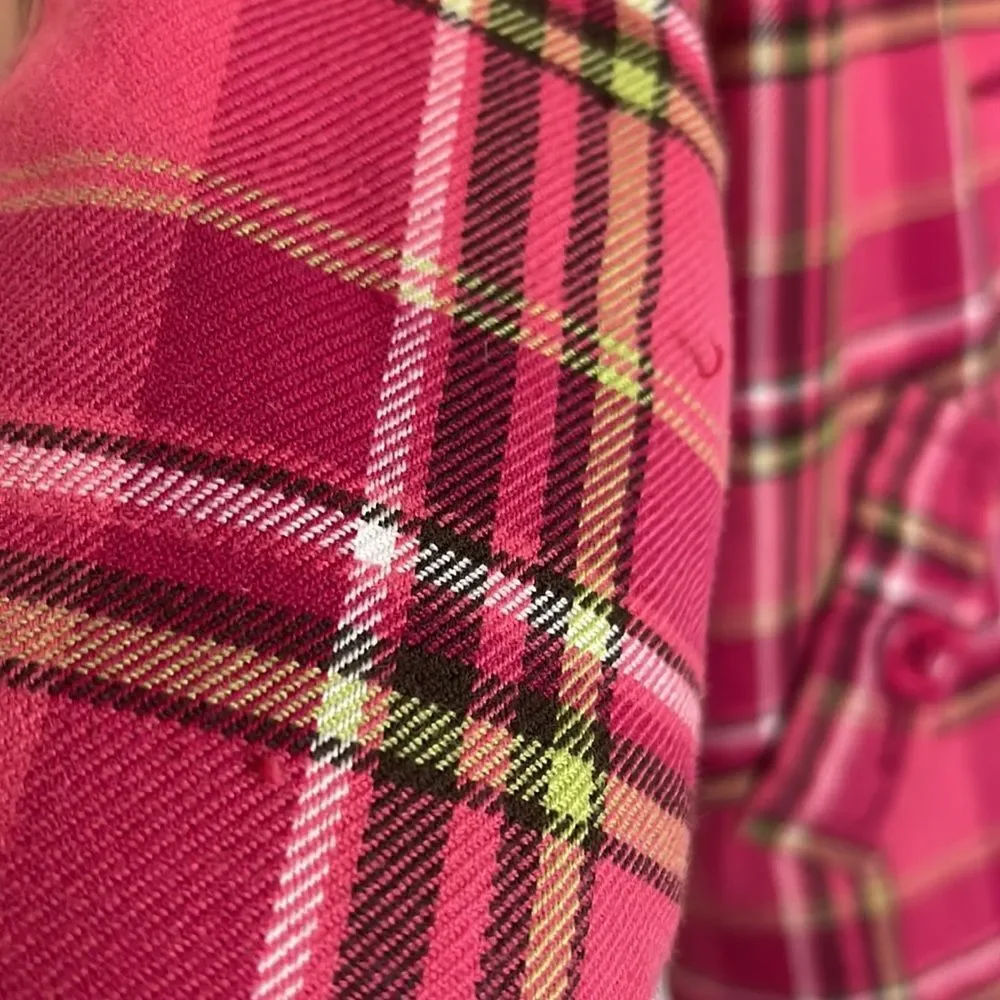 Gymboree plaid pea coat - girls size small 5/6 (A-08)